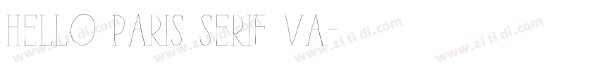 Hello Paris Serif Va字体转换